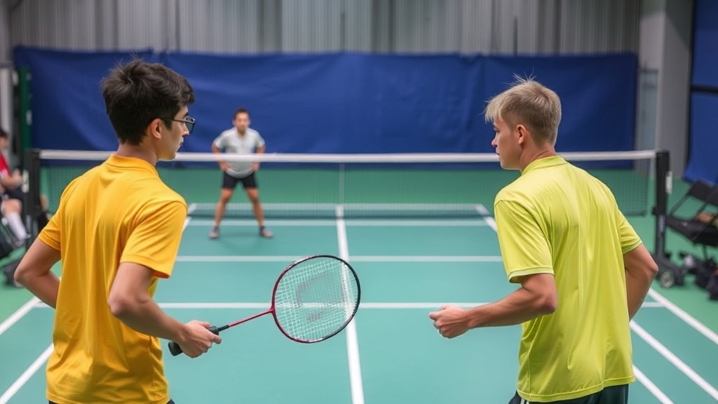 배드민턴 경기에서 금지되는 방해 행위와 비신사적 행동의 예시를 나타낸 설명도