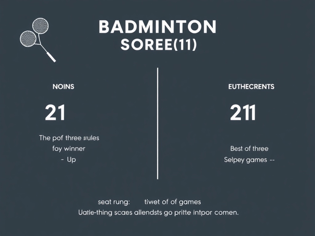 배드민턴 21점 선취제 득점 차트와 승리 조건을 나타낸 그래프